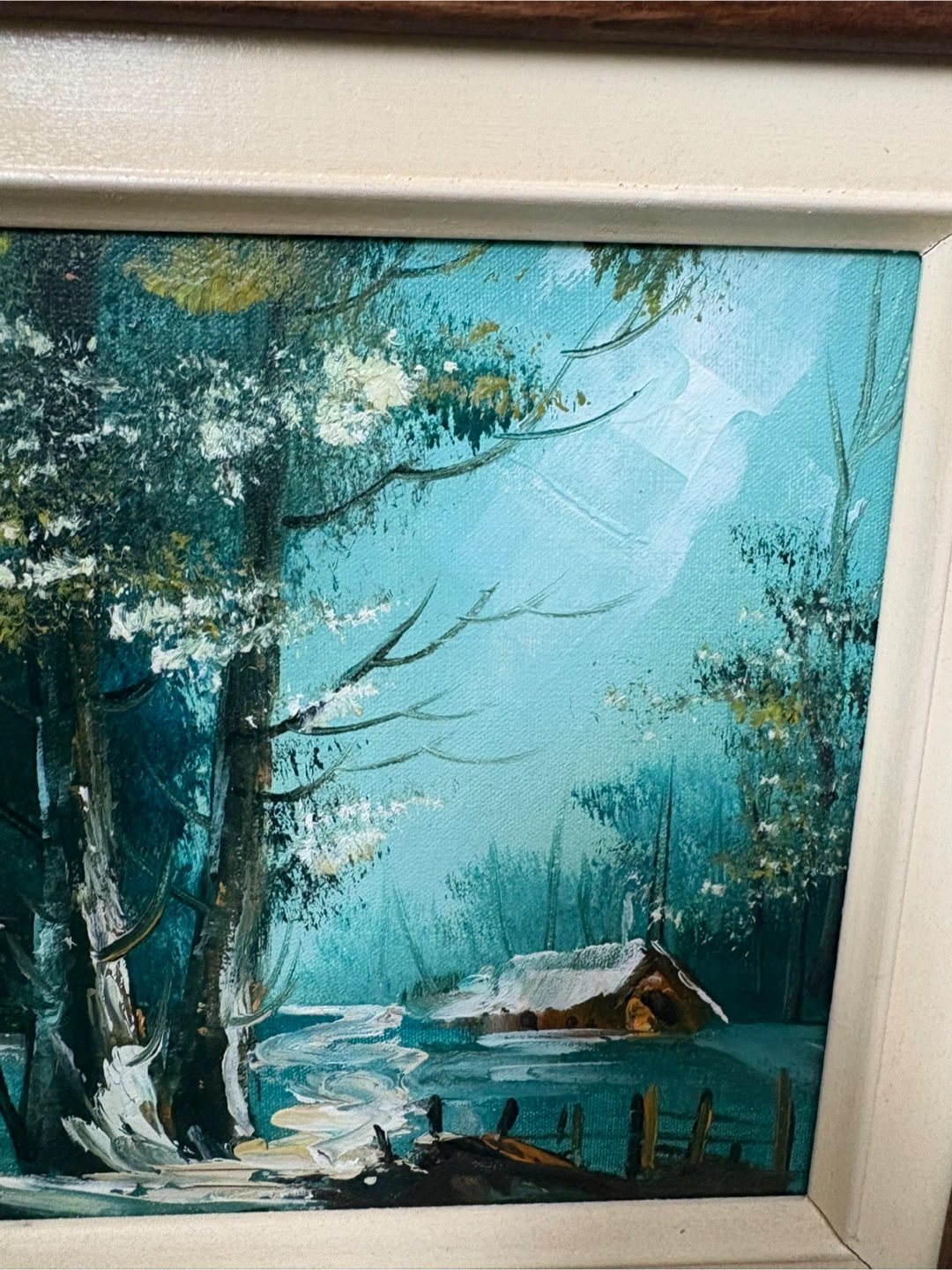 Framed Winter Landscape Painting - photo 3