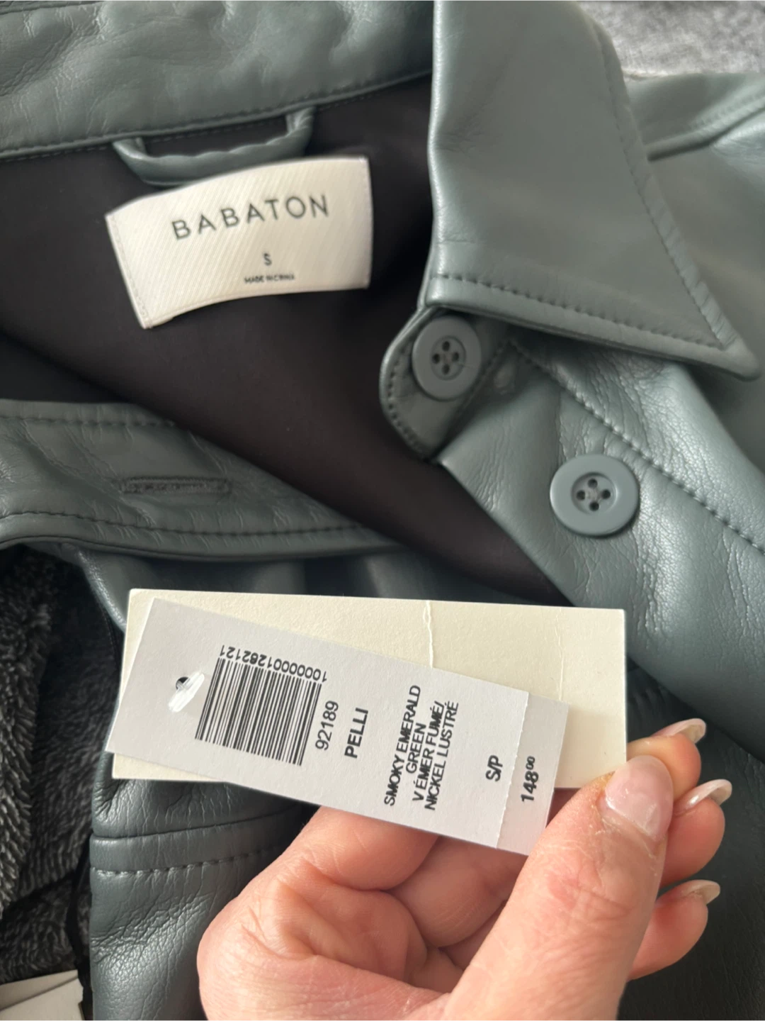 BABATON Leather Shirt Jacket - Size S