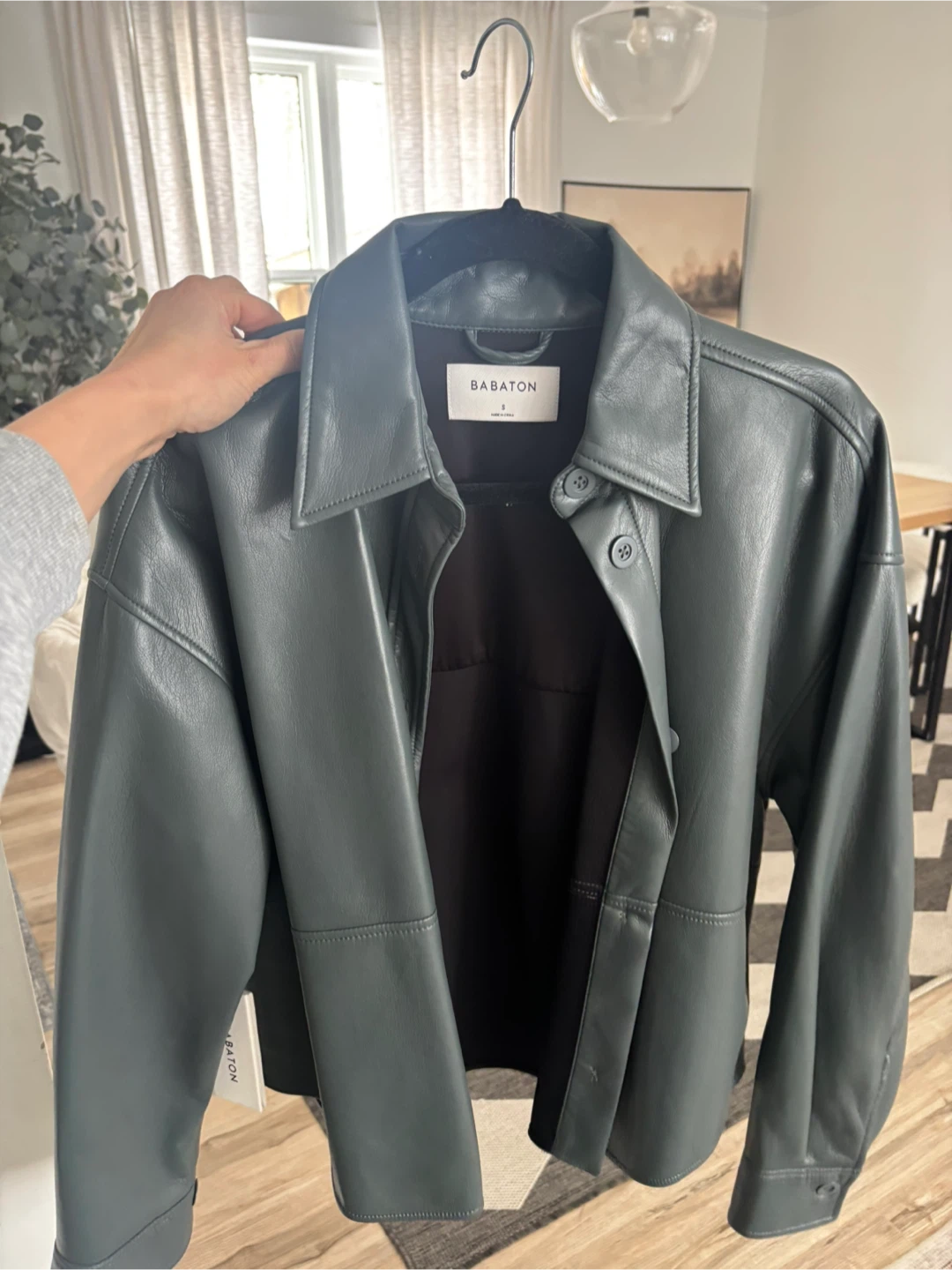 BABATON Leather Shirt Jacket - Size S - photo 2
