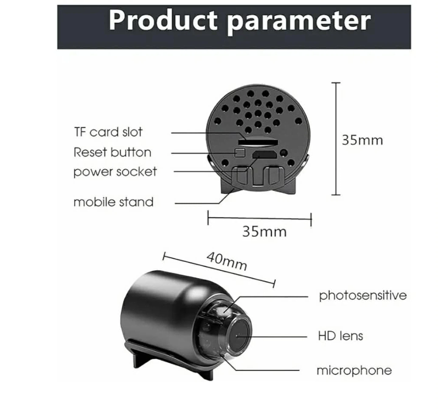 Mini HD Spy Camera with USB Cable - photo 4