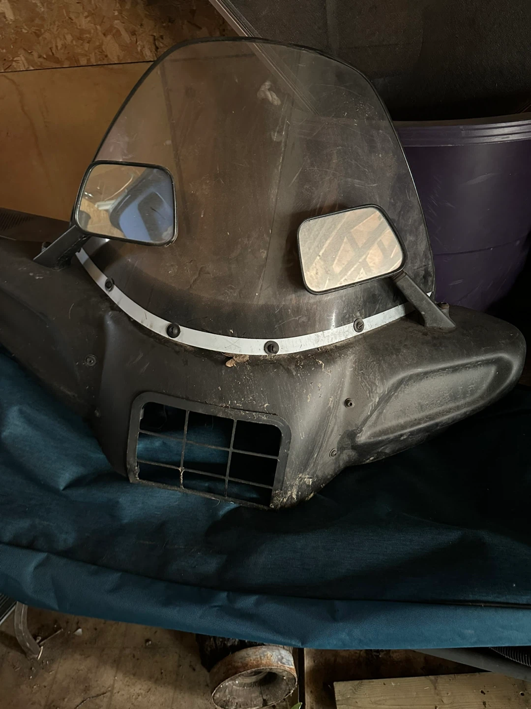 Windshield for quad with  Mirrors
