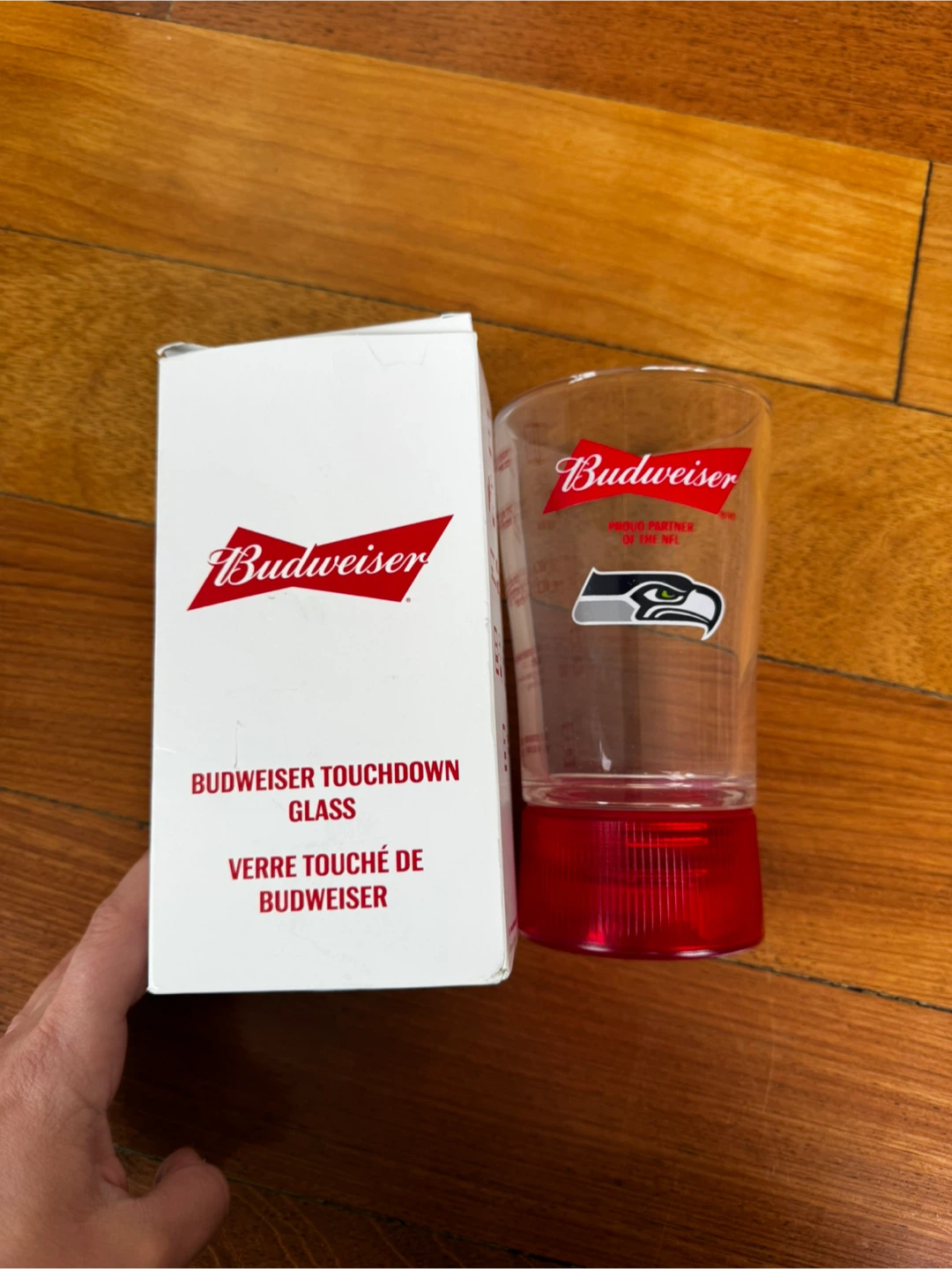 Budweiser Seattle Seahawks Touchdown Glass - photo 2