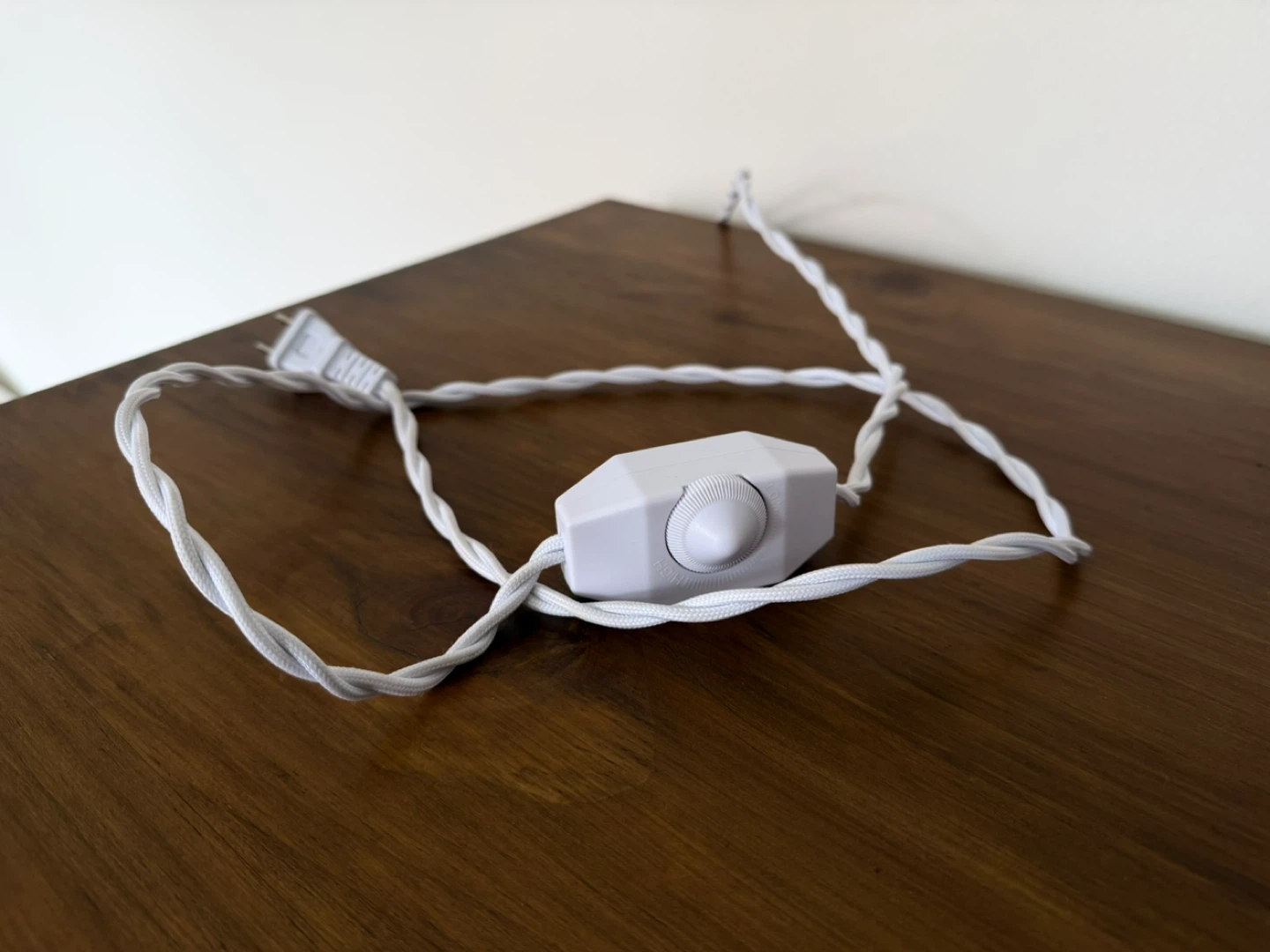 White Macrame Pendant Light with Dimmer - photo 3