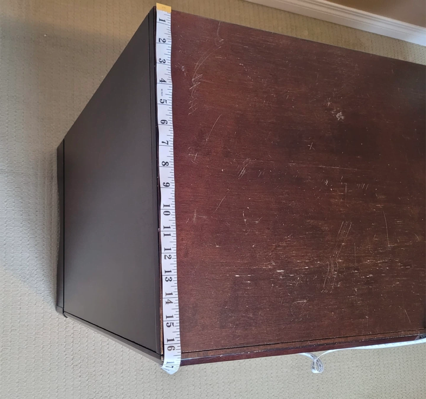 solid Dark Wood Nightstands (Set of 2) - photo 5