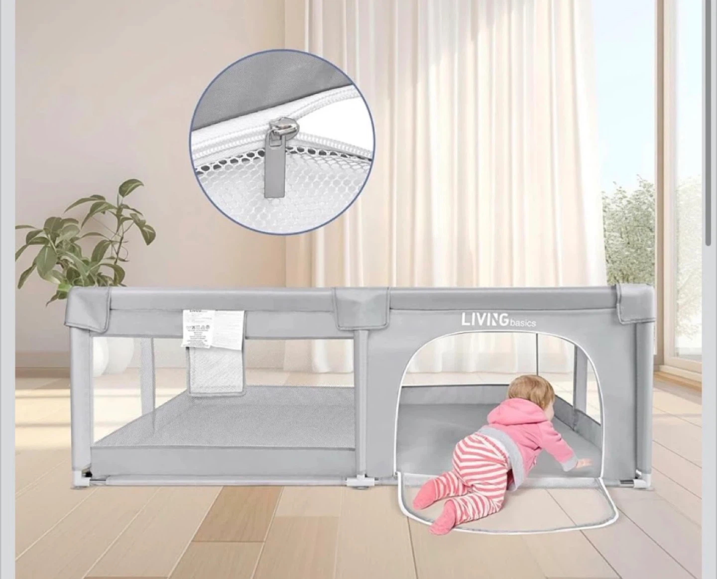 LIVINGbasics Playpen - Grey