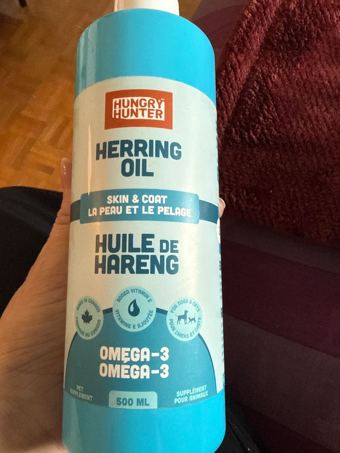 Hungry Hunter Herring Oil for Dogs & Cats 500 mL