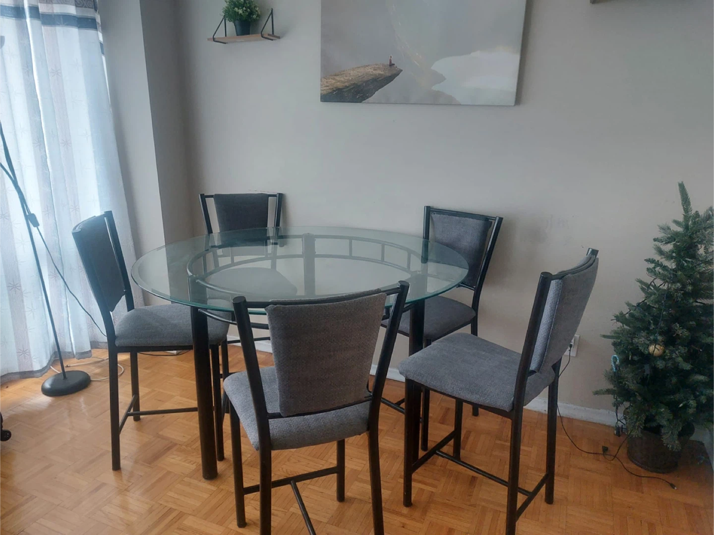 Glass Top Dining Table Set with 4 Chairs - photo 4