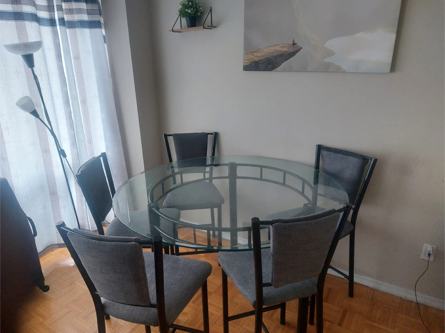 Glass Top Dining Table Set with 4 Chairs - photo 2