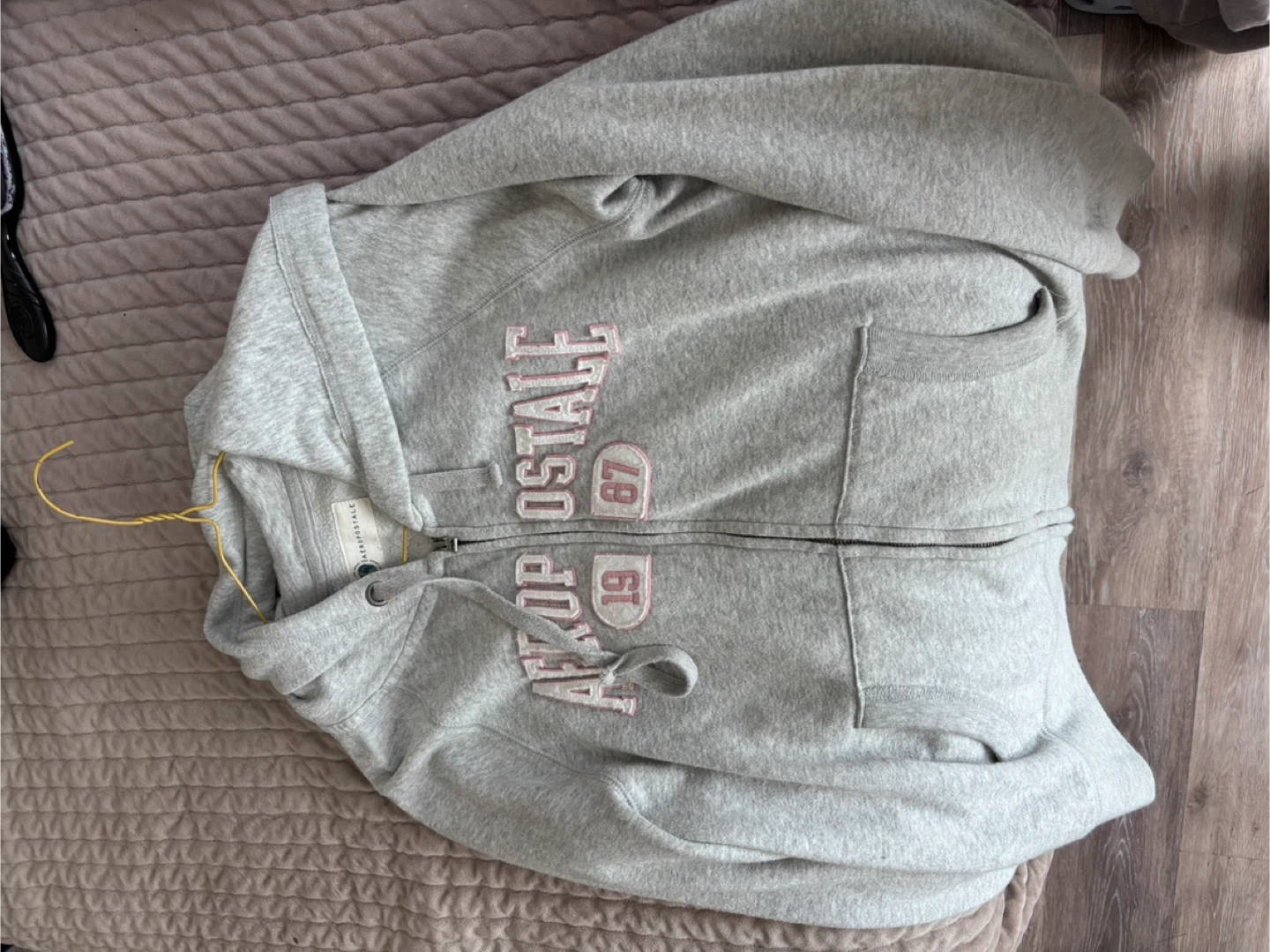 Aeropostale Grey Zip-Up Hoodie