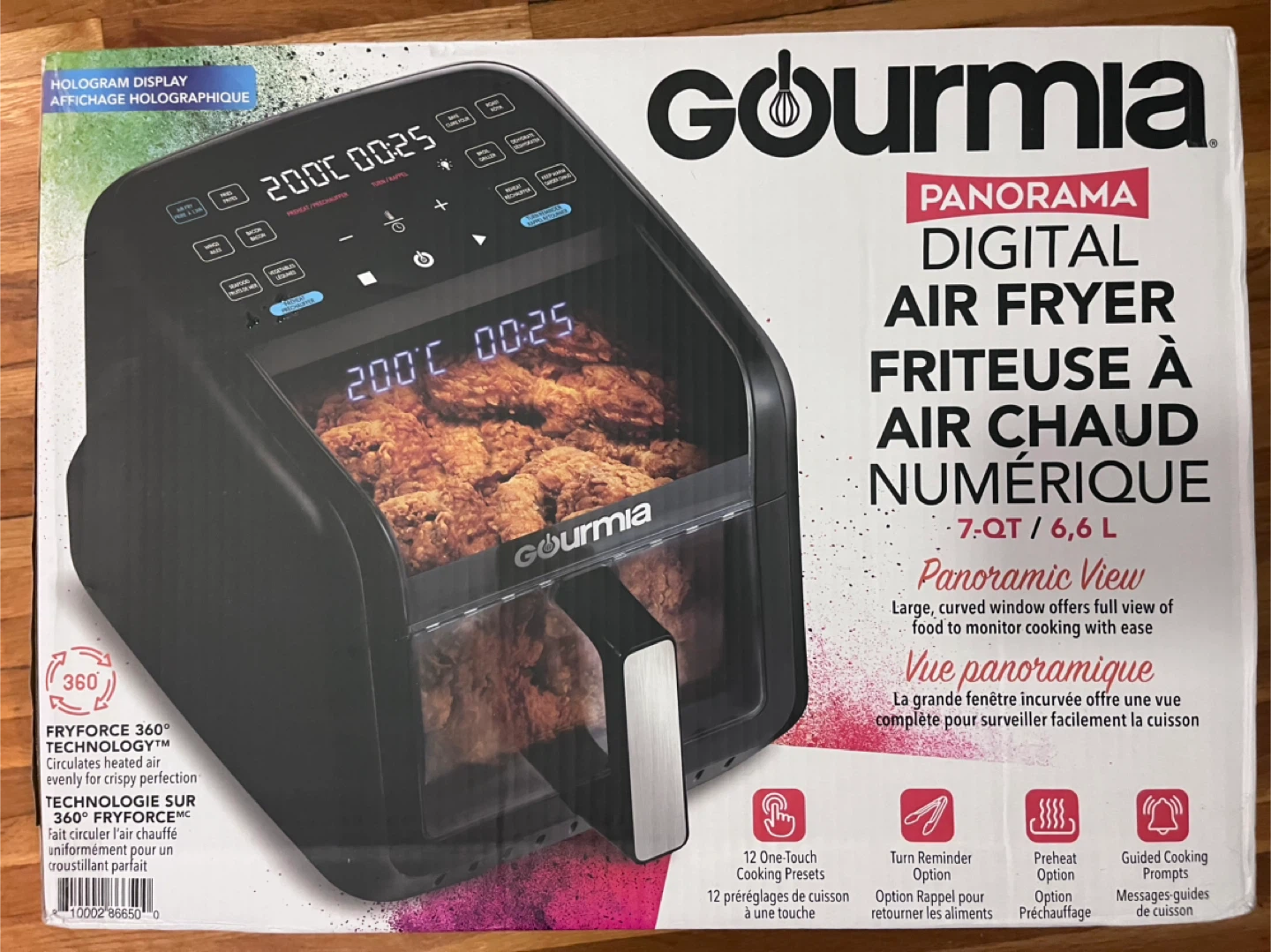 Gourmia Panorama 7-Quart Digital Air Fryer