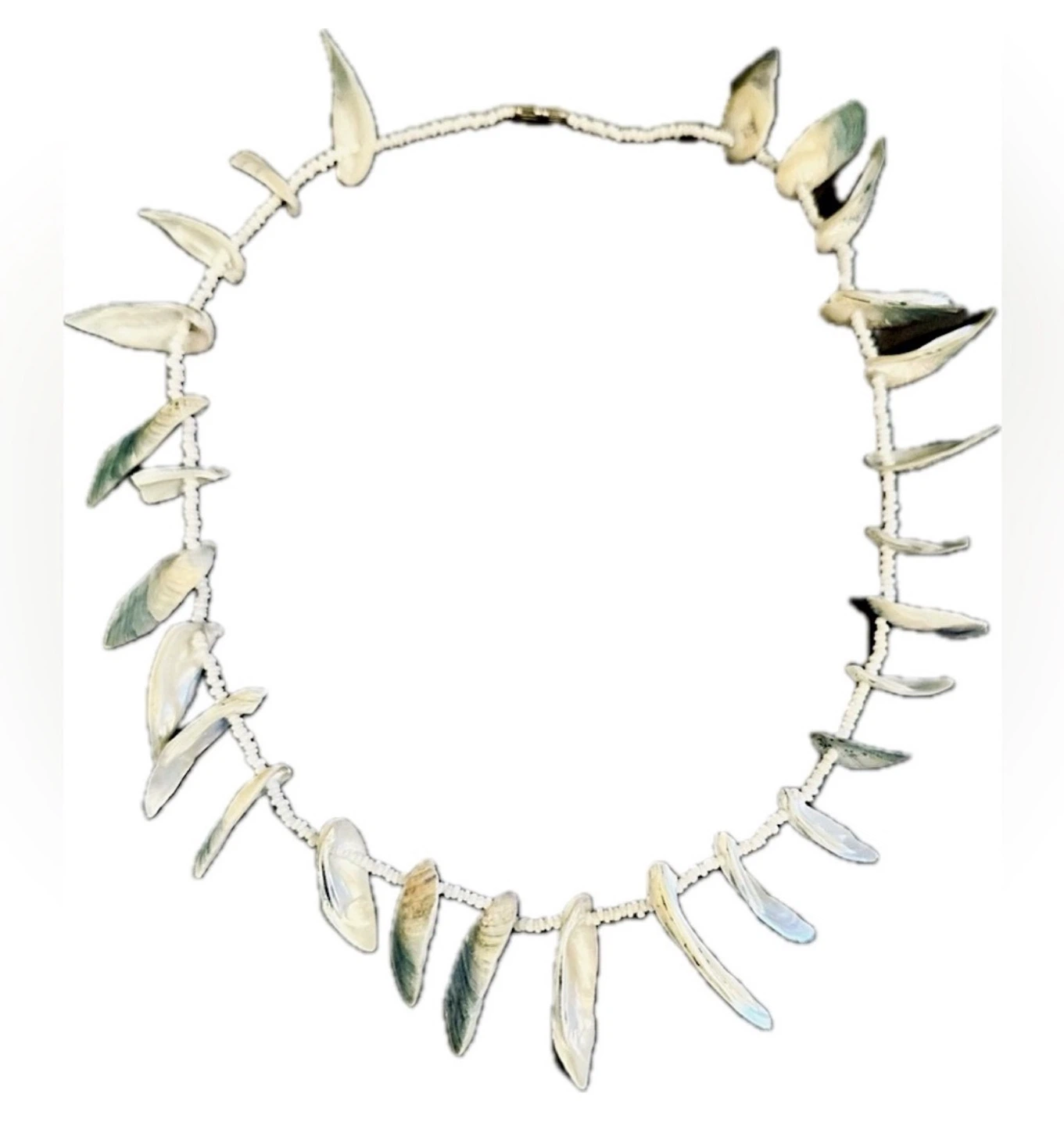 Vintage Sea Shell Beaded Handcrafted Choker Necklace - photo 2