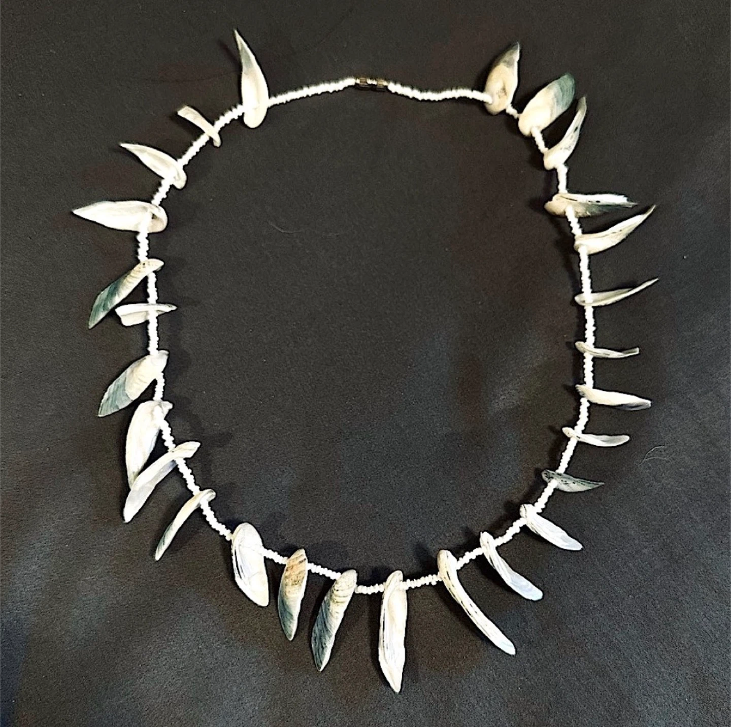 Vintage Sea Shell Beaded Handcrafted Choker Necklace - photo 3