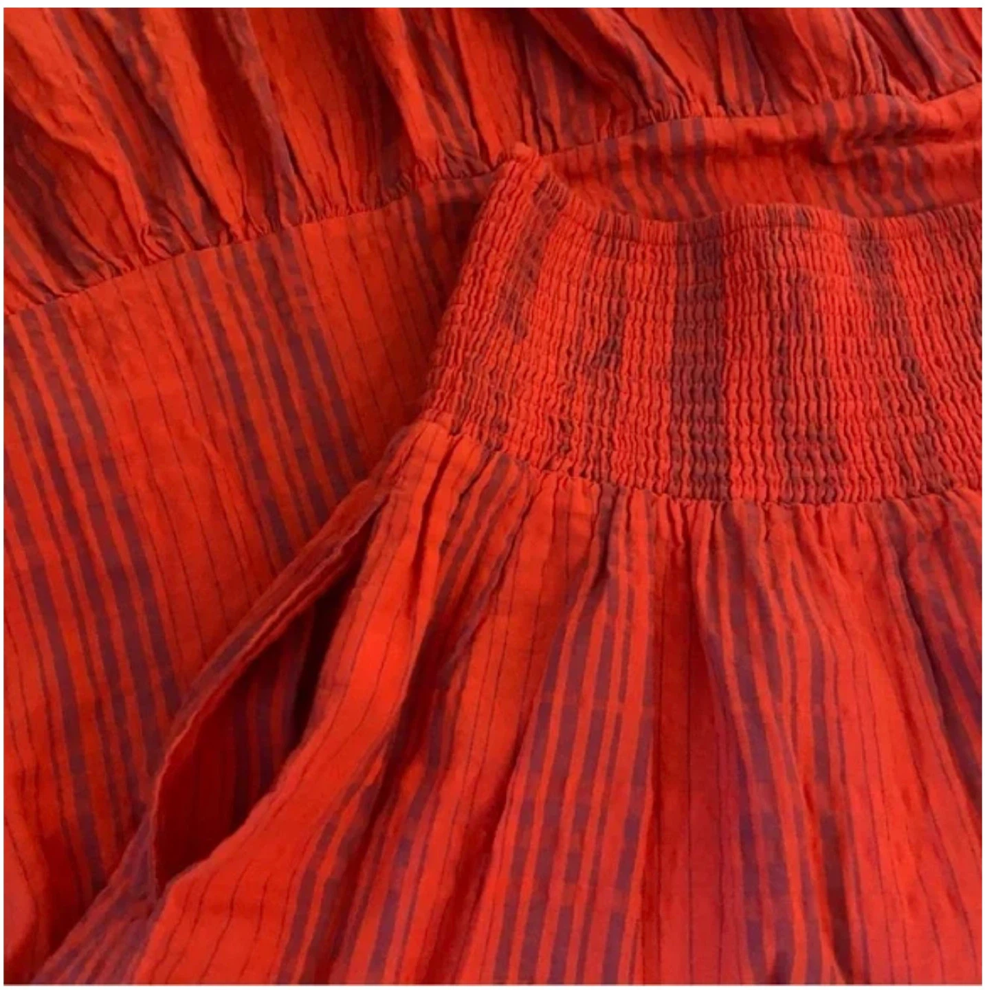 Universal Thread Red Striped Tiered Maxi Skirt Size L - photo 2