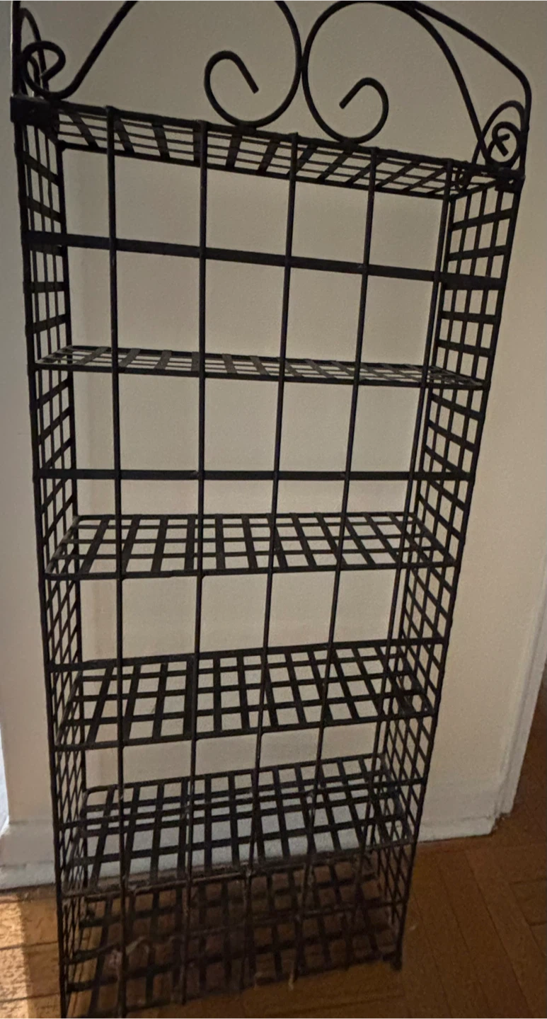 Black decorative metal shelving - photo 2