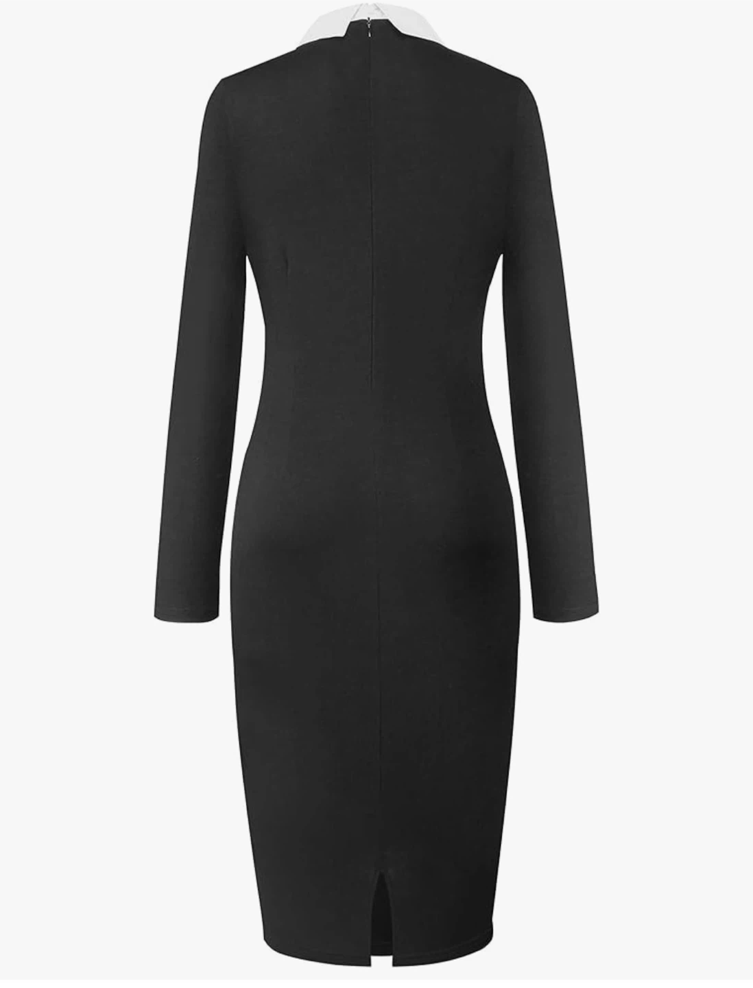 Aphratti Black Long Sleeve Collared Dress - Size L - photo 5