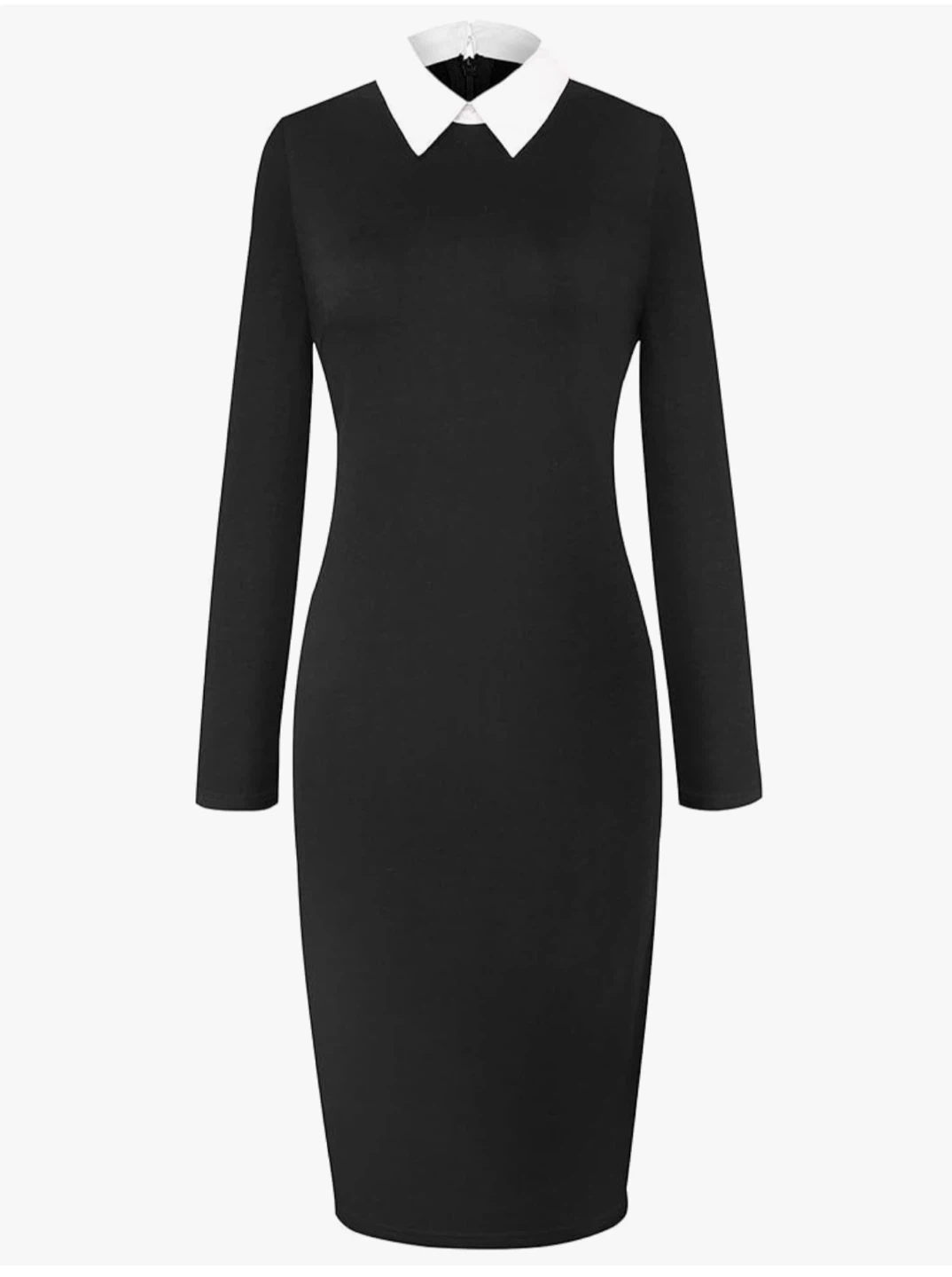 Aphratti Black Long Sleeve Collared Dress - Size L - photo 3