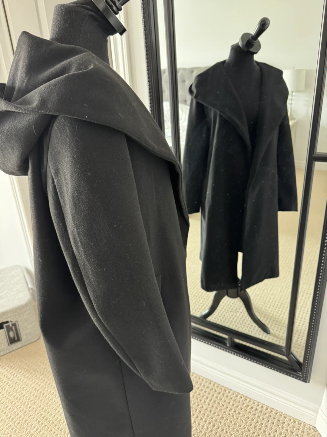 zara Black Coat small vguc - photo 3