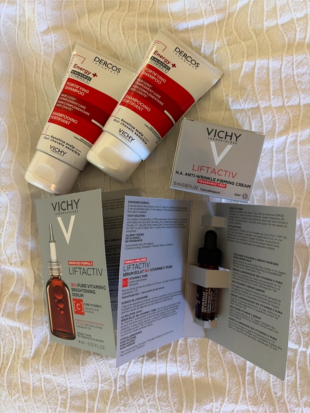 Vichy Dercos Energy+ Fortifying Shampoo & LiftActiv Skincare Set
