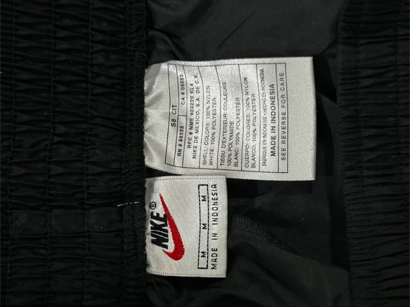 Nike vintage 90s Black & White Track Pants - photo 3