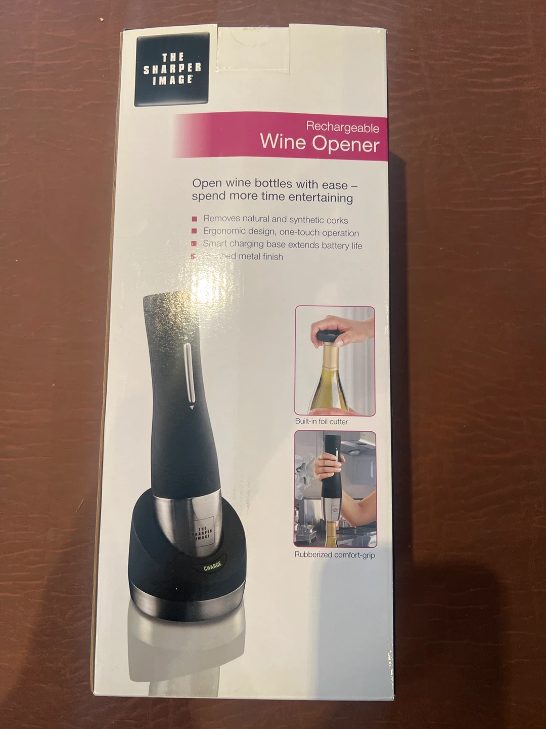 The Sharper Image Rechargeable Wine Opener - photo 2