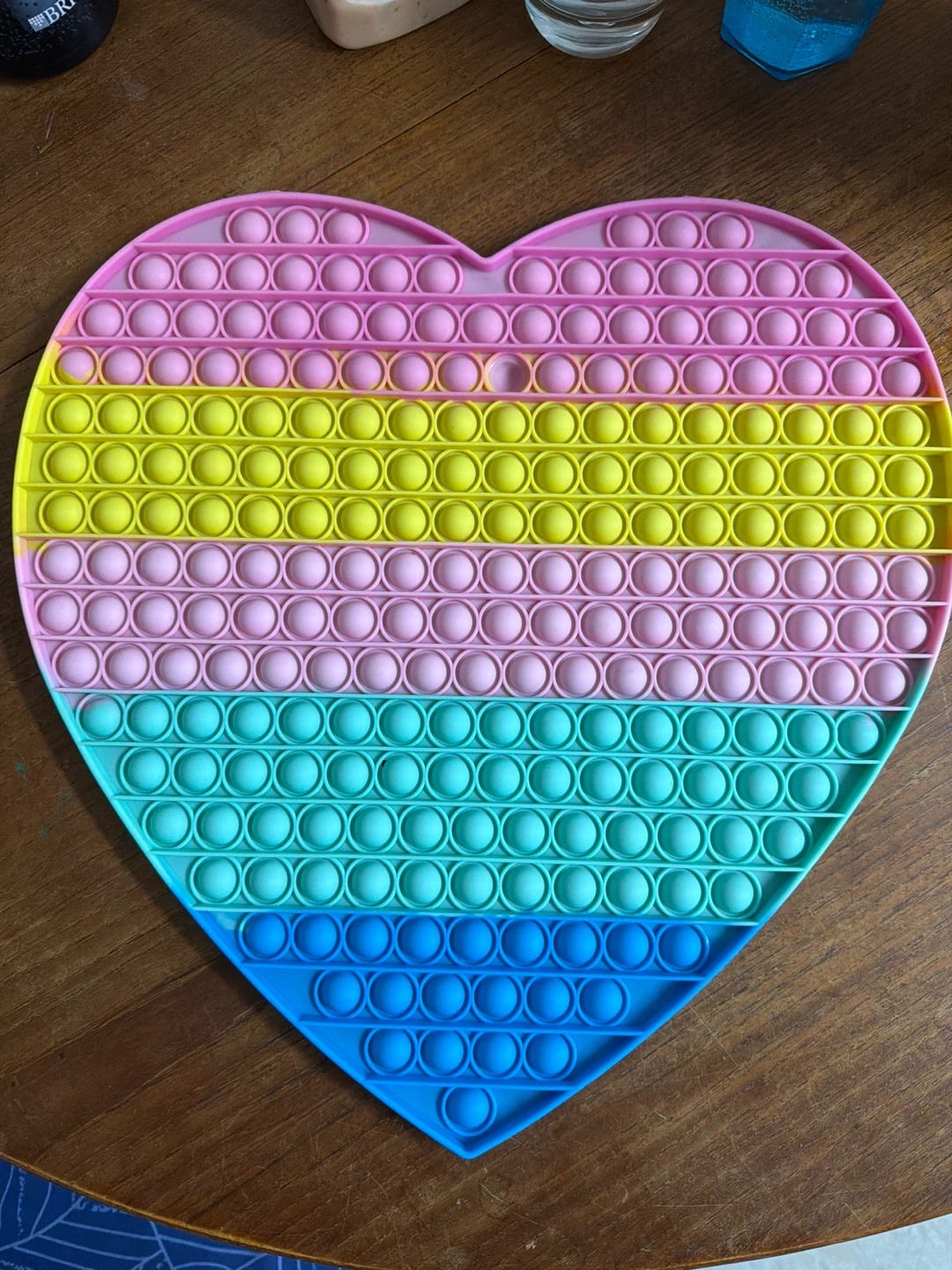 Large Heart-Shaped Pop Bubble Fidget Toy