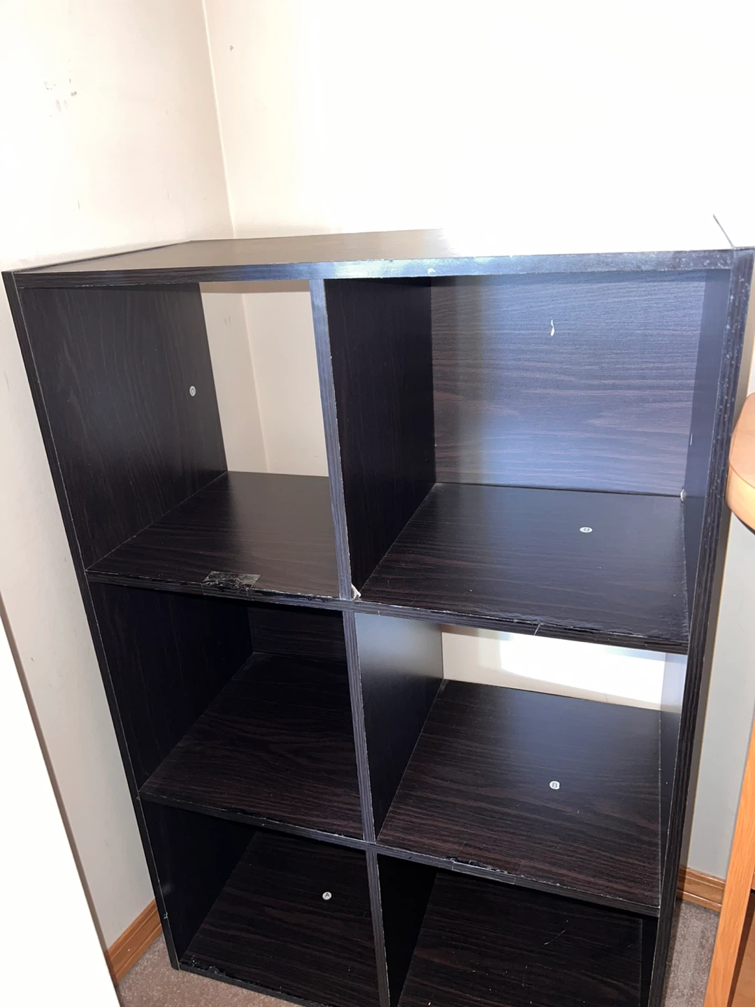 Dark Brown 6-Cube Storage Unit