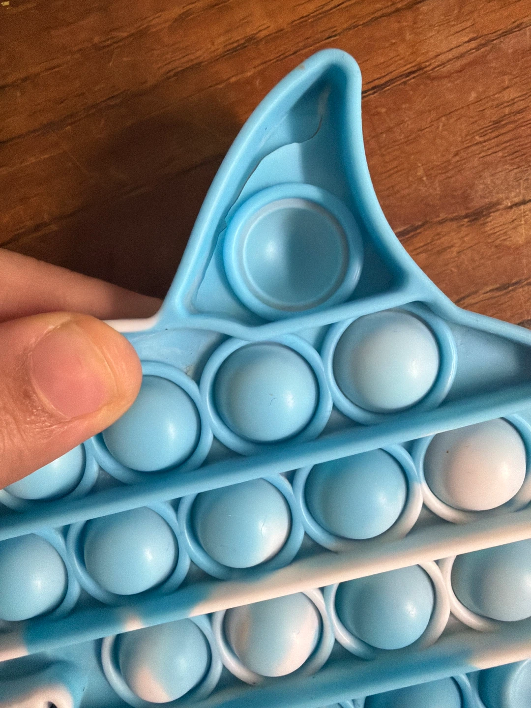 Blue & White Tie-Dye Shark Pop Fidget Toy - photo 3
