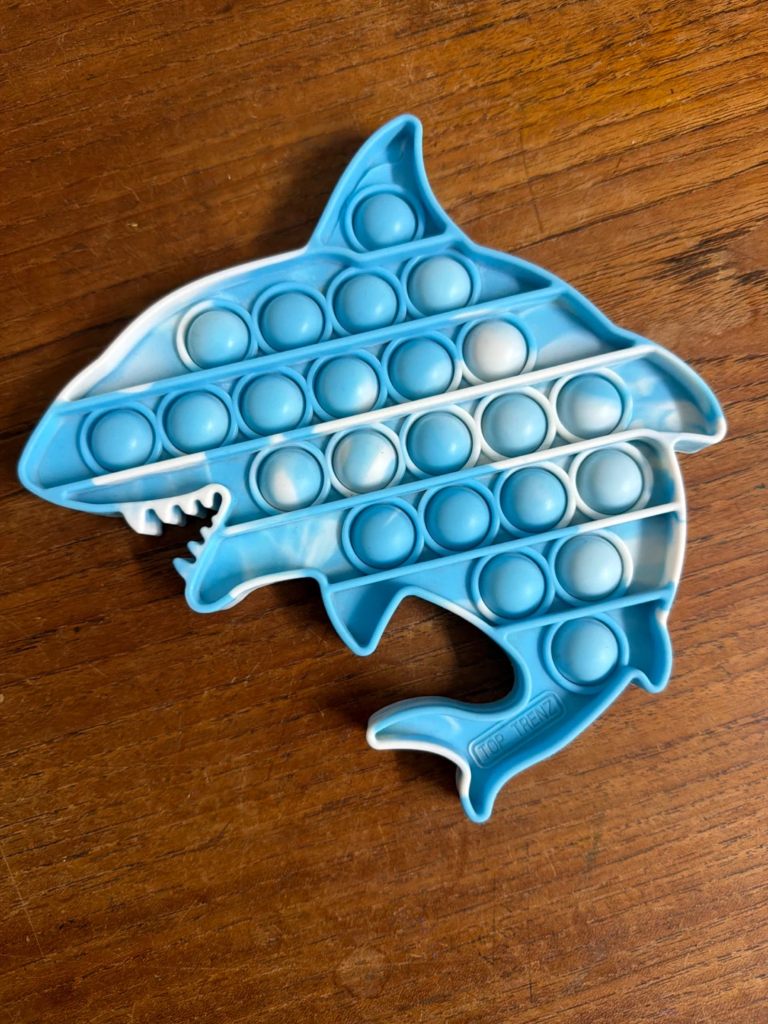 Blue & White Tie-Dye Shark Pop Fidget Toy