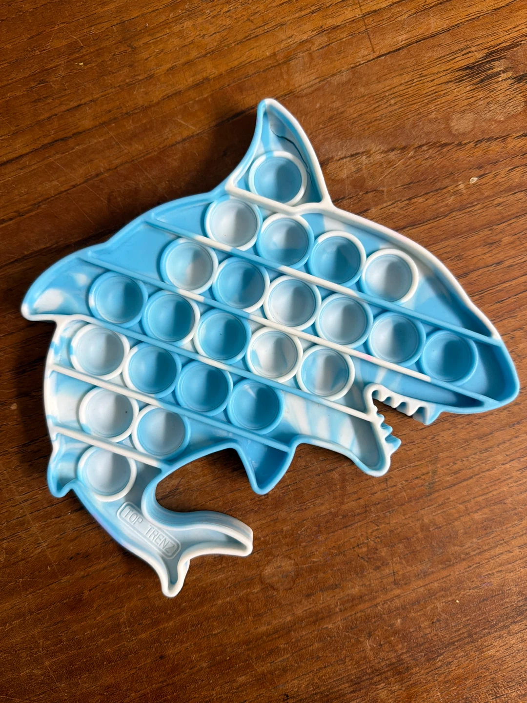 Blue & White Tie-Dye Shark Pop Fidget Toy - photo 2