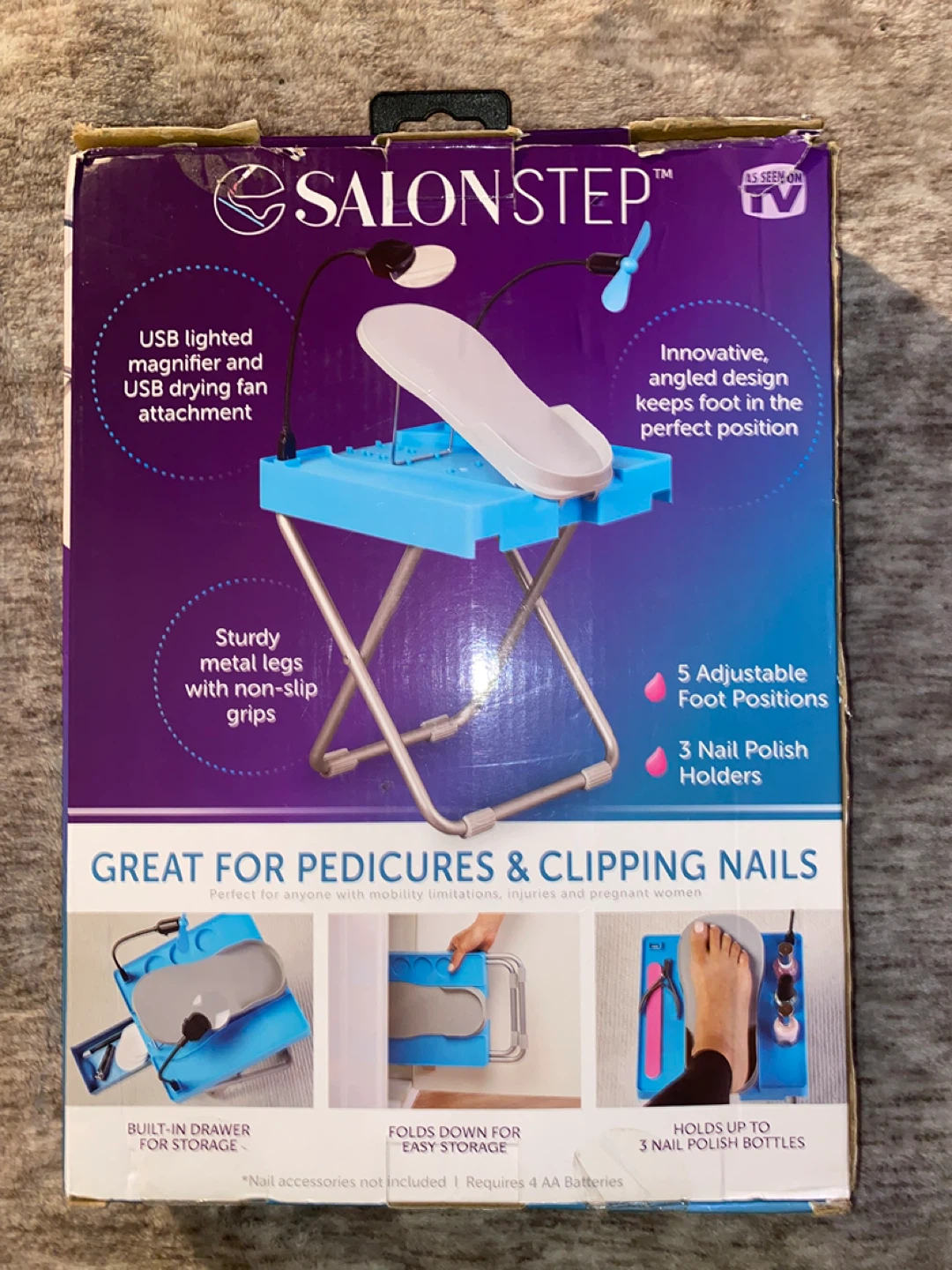 Salon Step Beauty Footrest for At-Home Pedicures - photo 2
