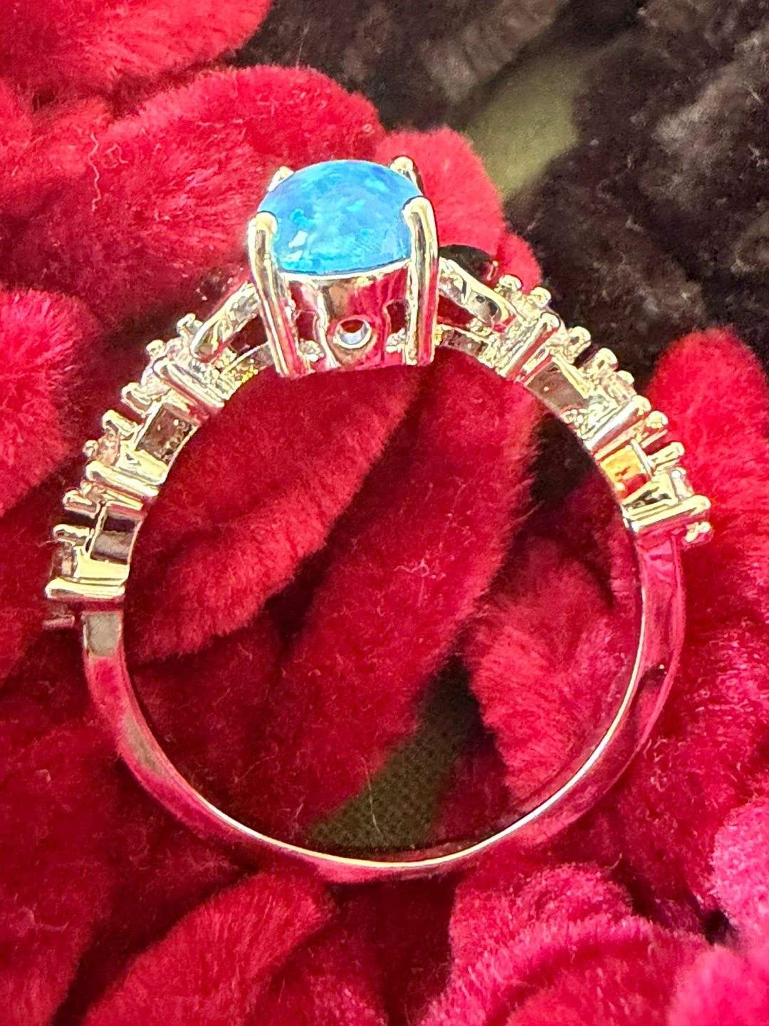 Blue Opal & silver ring - photo 2
