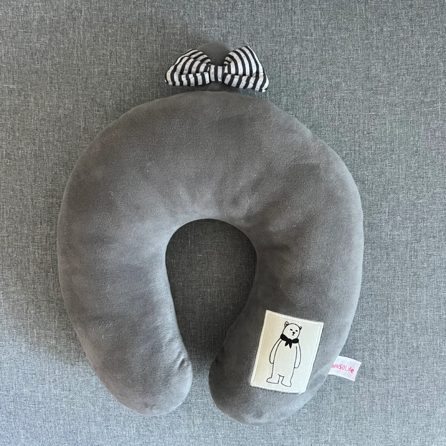MINISO Neck Pillow - Grey
