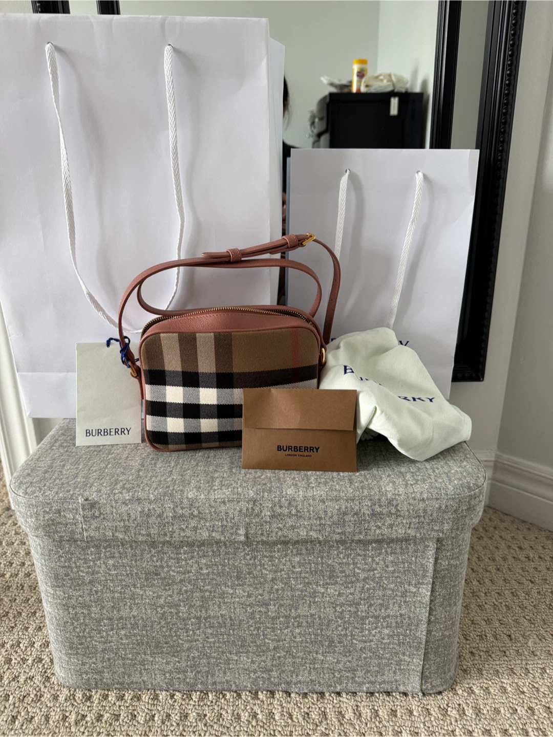 Burberry Check Camera Bag