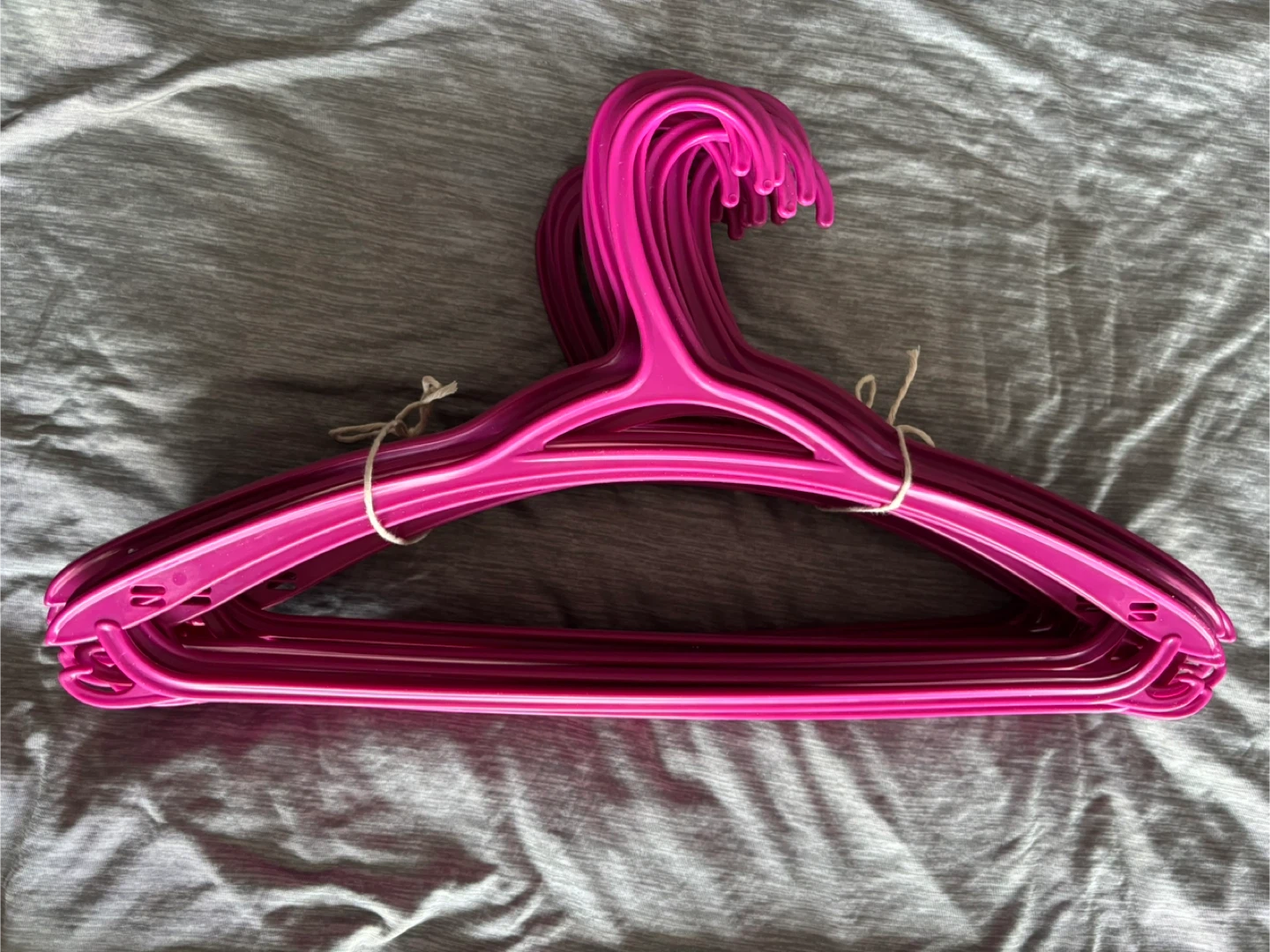 19 Pink Plastic Hangers