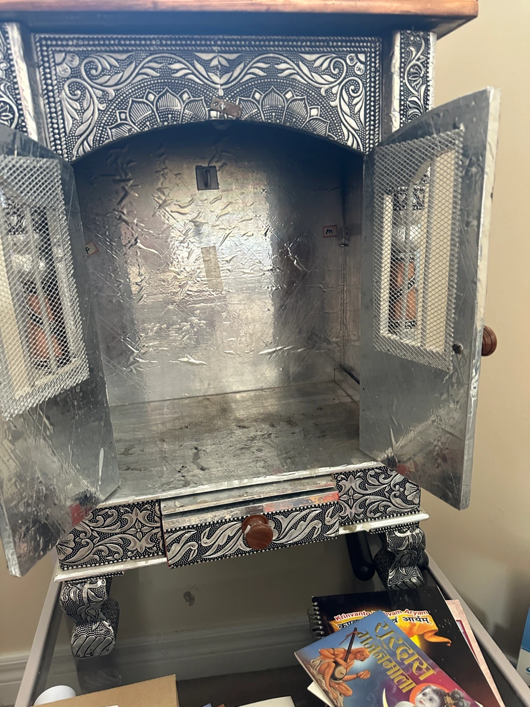 Decorative Ornate Metal Altar Shelf