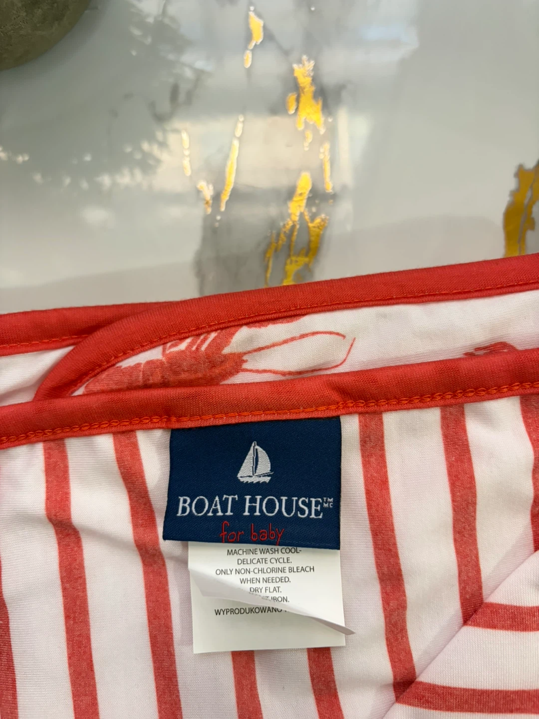 Boat House for Baby Lobster Print Swaddle Blanket