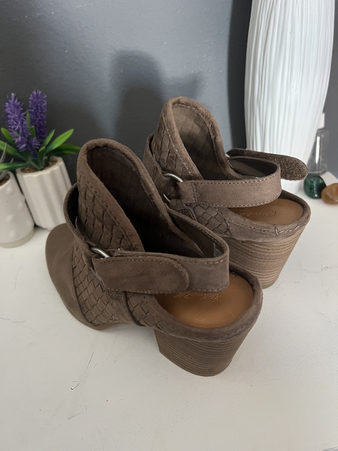 Universal Thread Brown Woven Heel Booties - photo 4