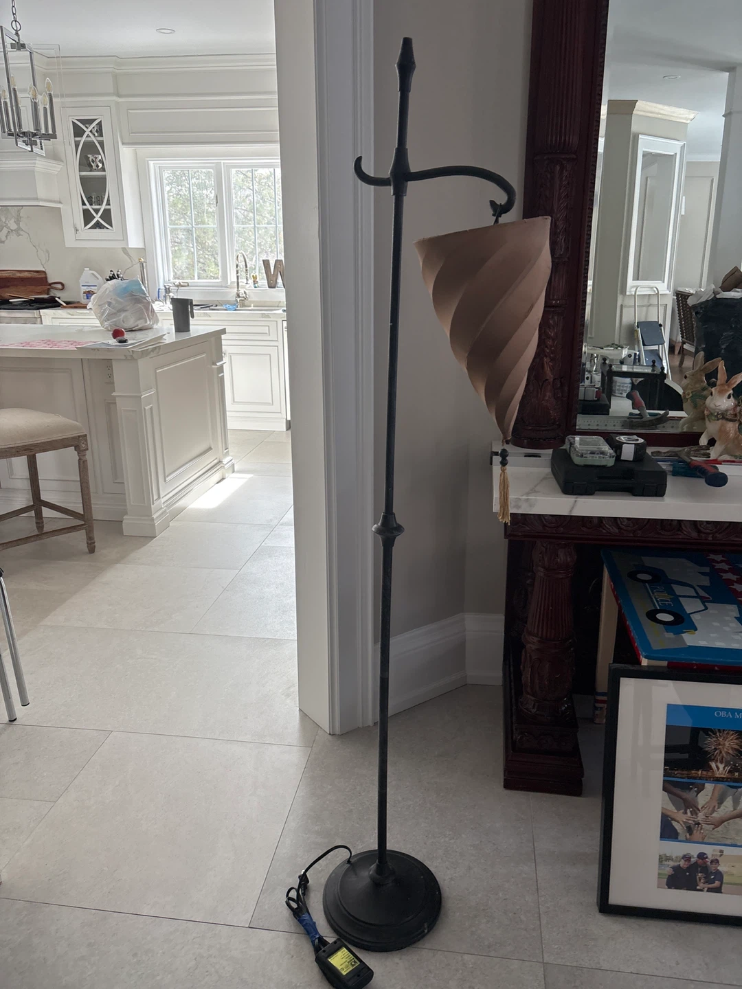 Floor Lamp with Twisted Shade