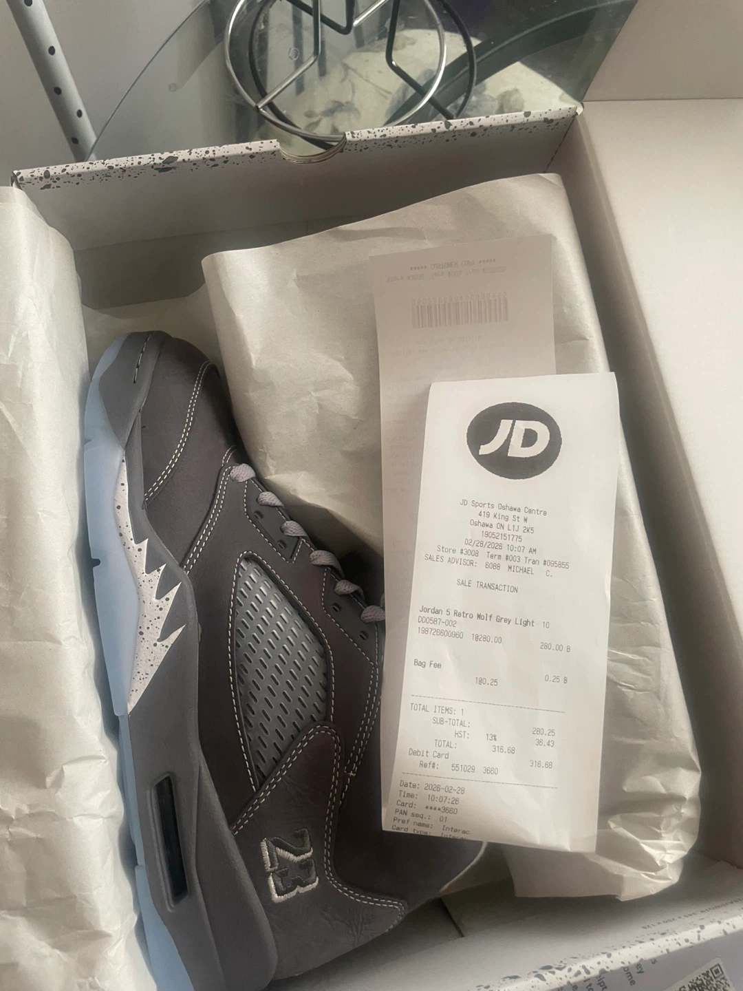 Air Jordan 5 Retro 'Wolf Grey' Men's Size 10 - photo 4