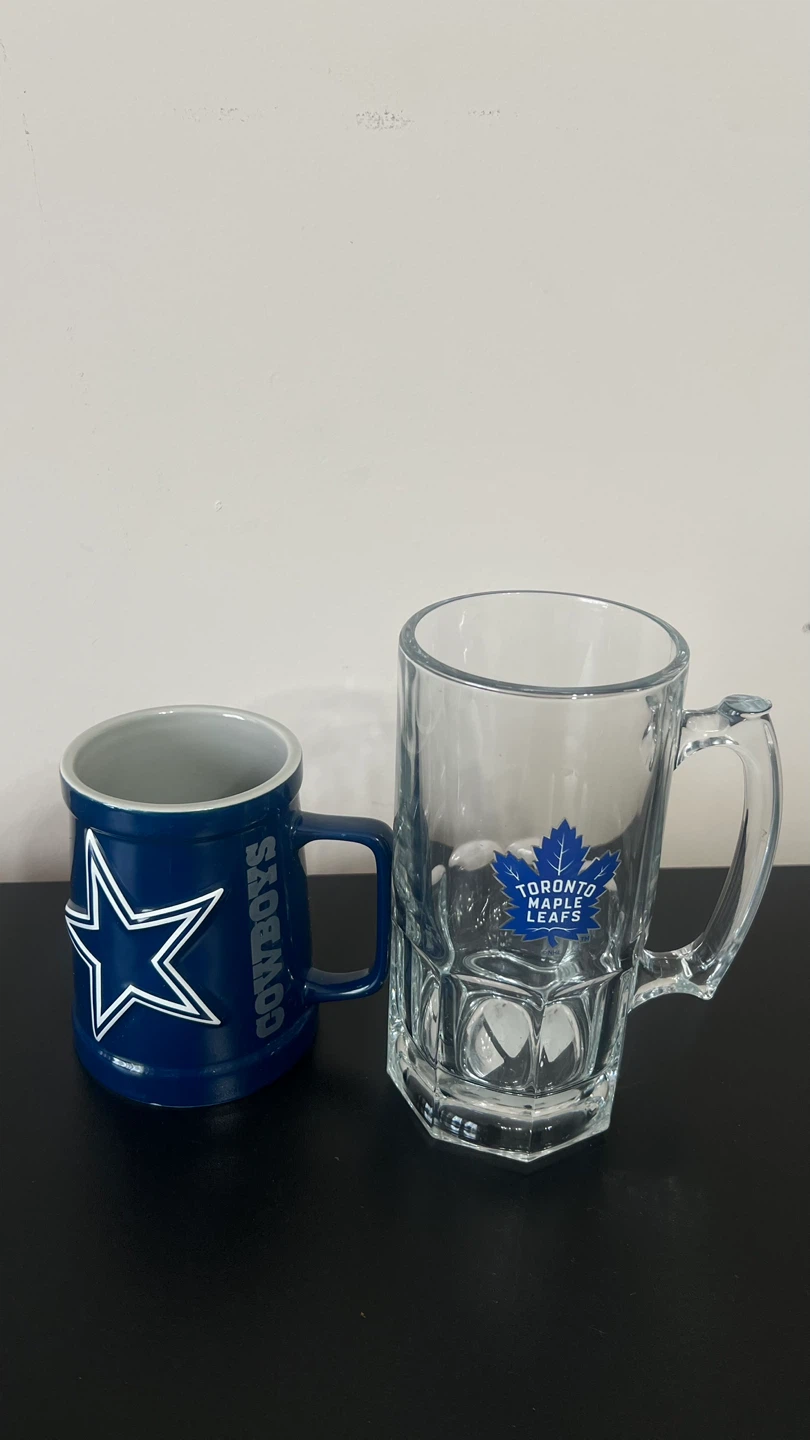 Dallas Cowboys Mug & Toronto Maple Leafs Beer Mug