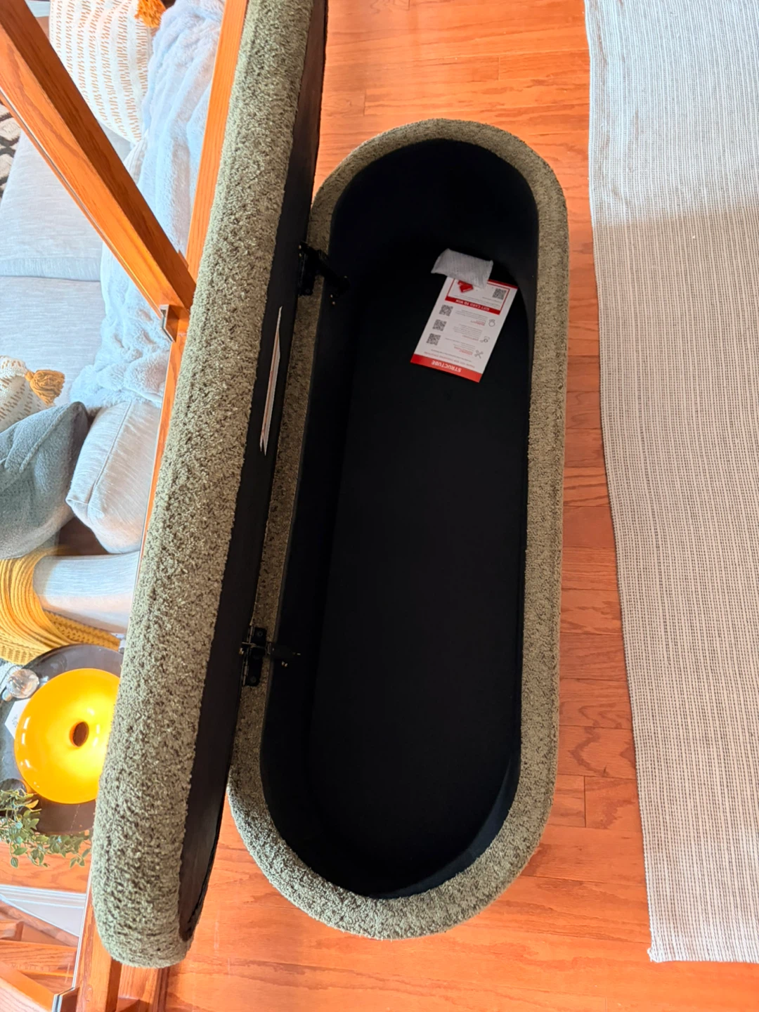 Structube Florence Storage Ottoman - Green - photo 2