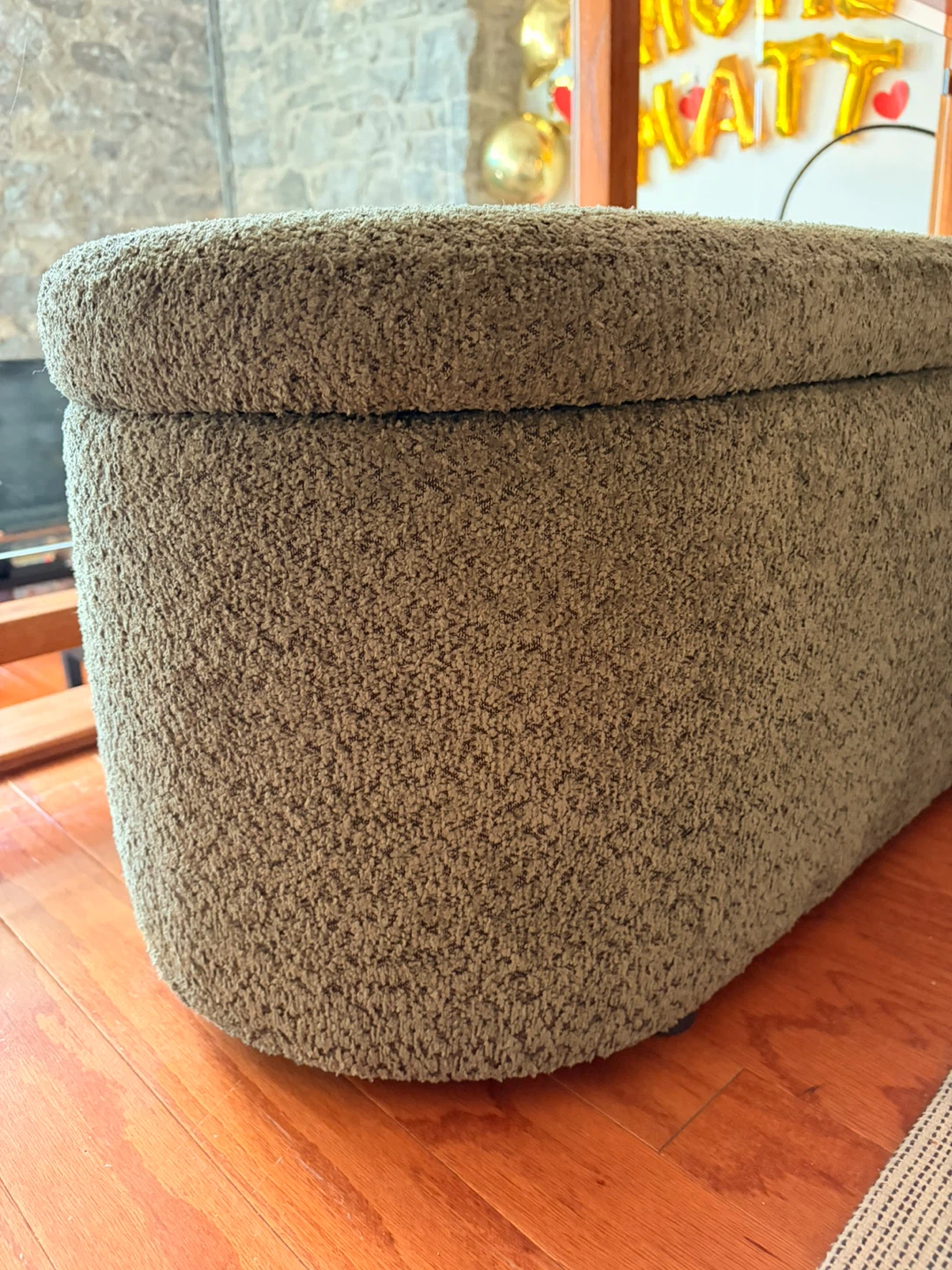 Structube Florence Storage Ottoman - Green - photo 3