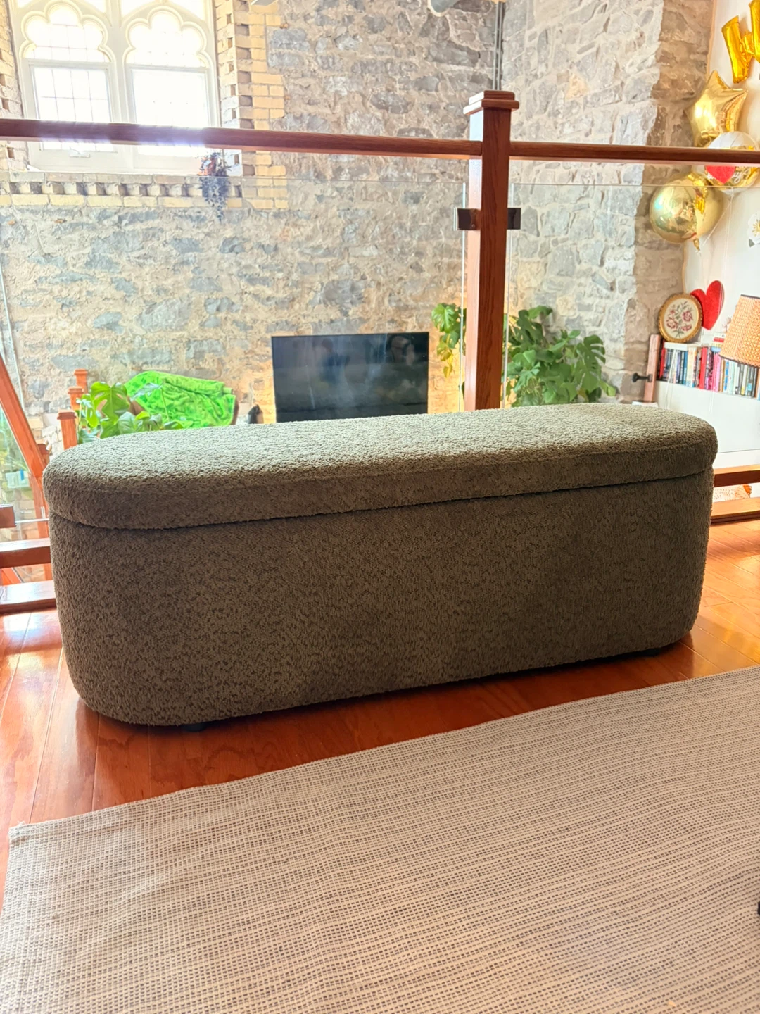 Structube Florence Storage Ottoman - Green