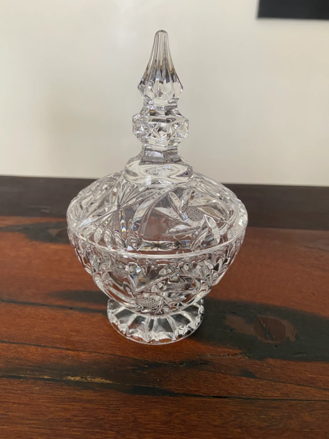 Vintage Crystal Sugar Bowl and Creamer Set with Tray - photo 2