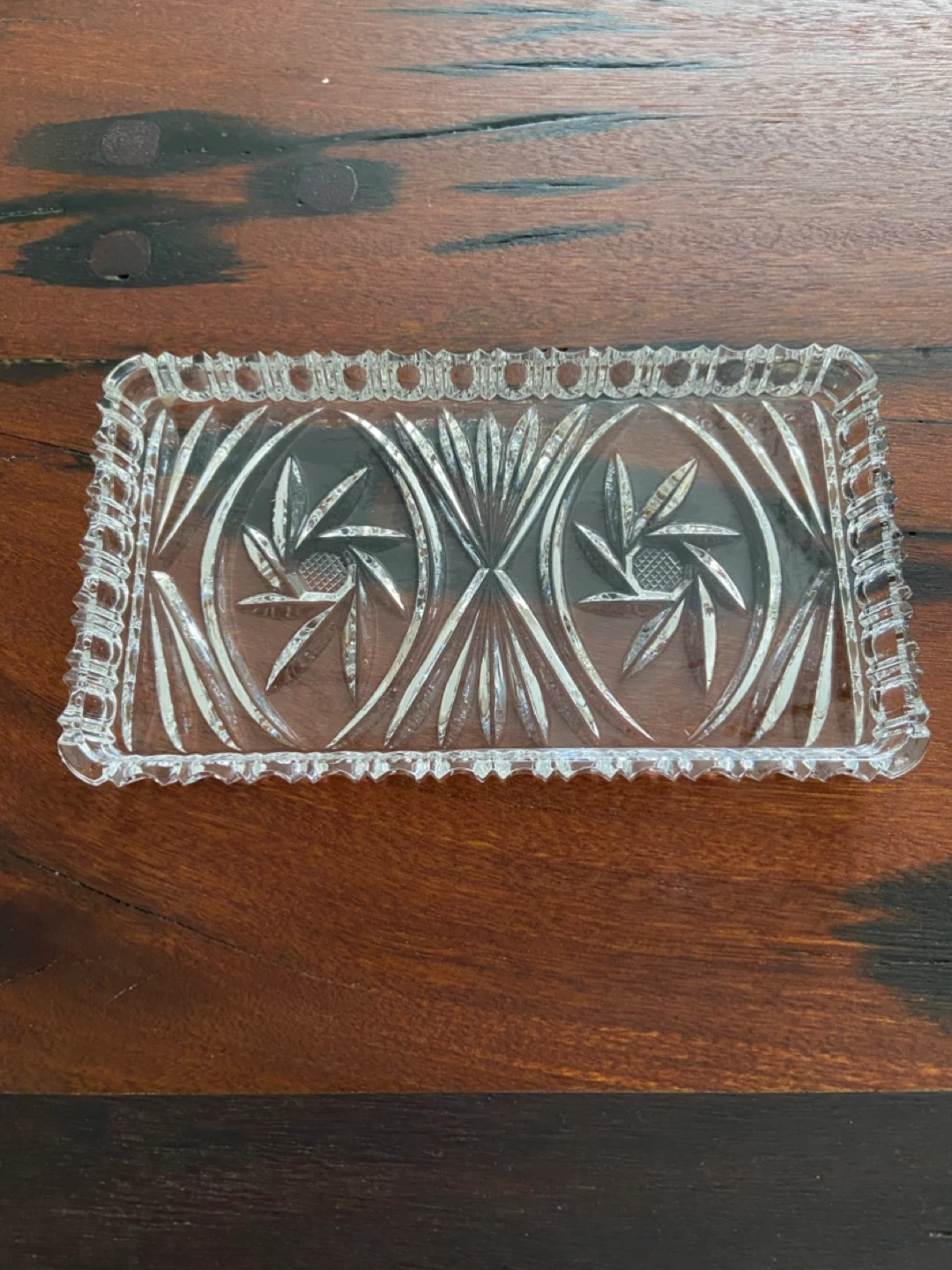 Vintage Crystal Sugar Bowl and Creamer Set with Tray - photo 4