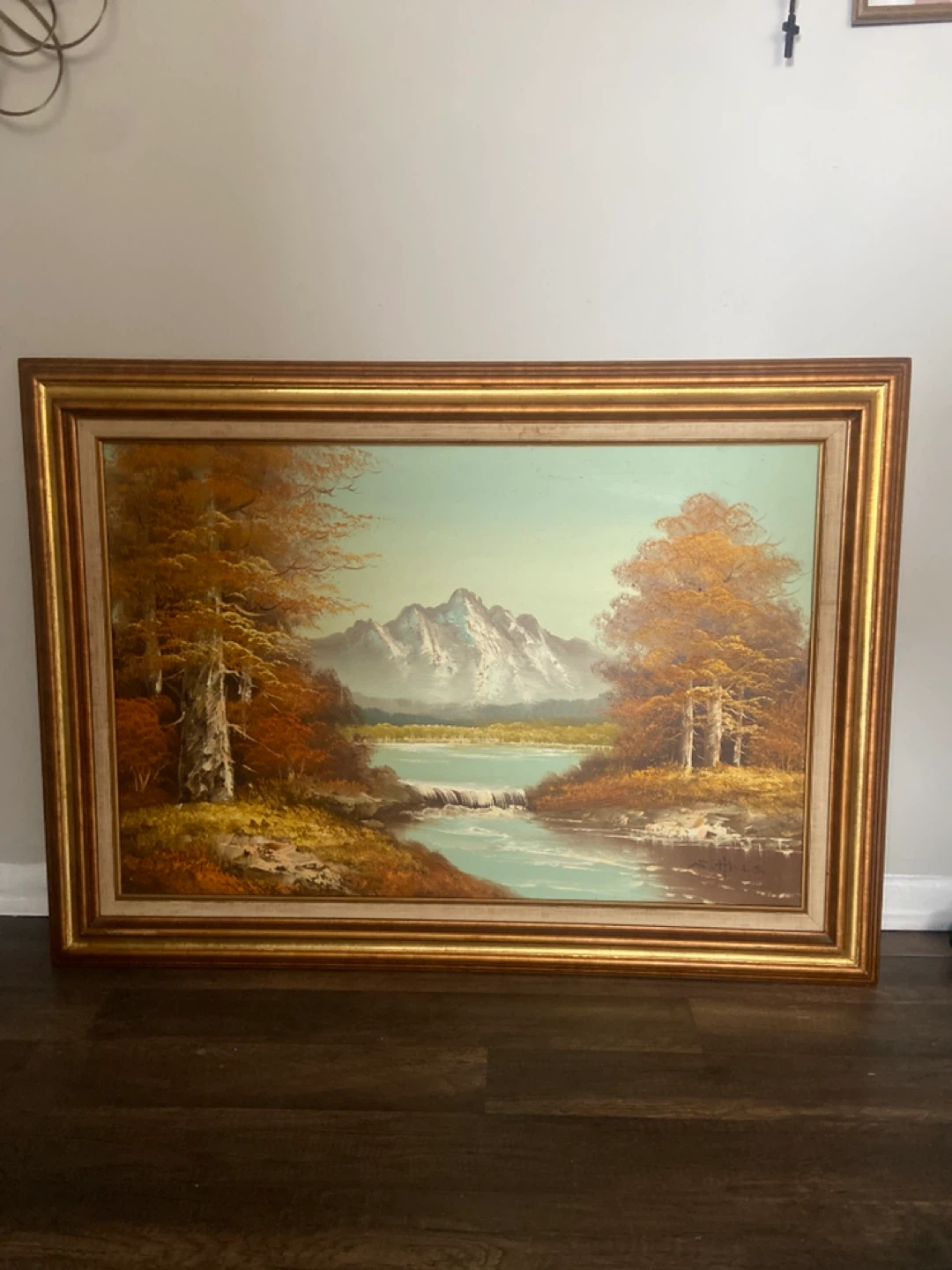 Framed Landscape Oil Painting 43” x 31”