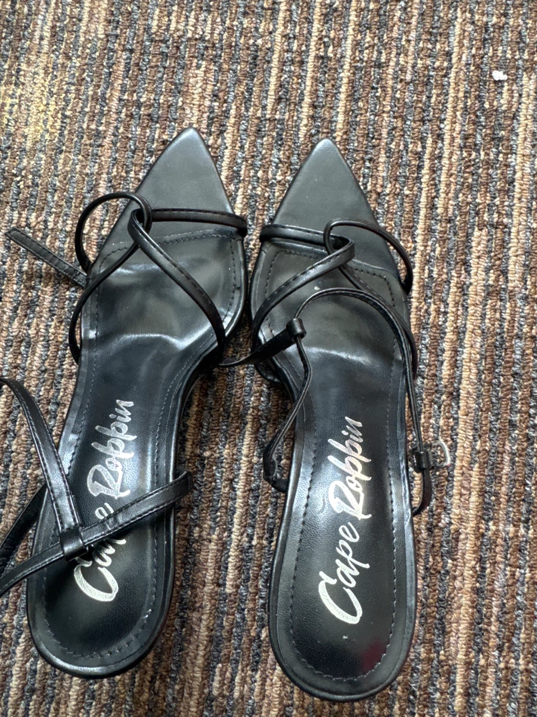 Cape Robbin Black Strappy Heels