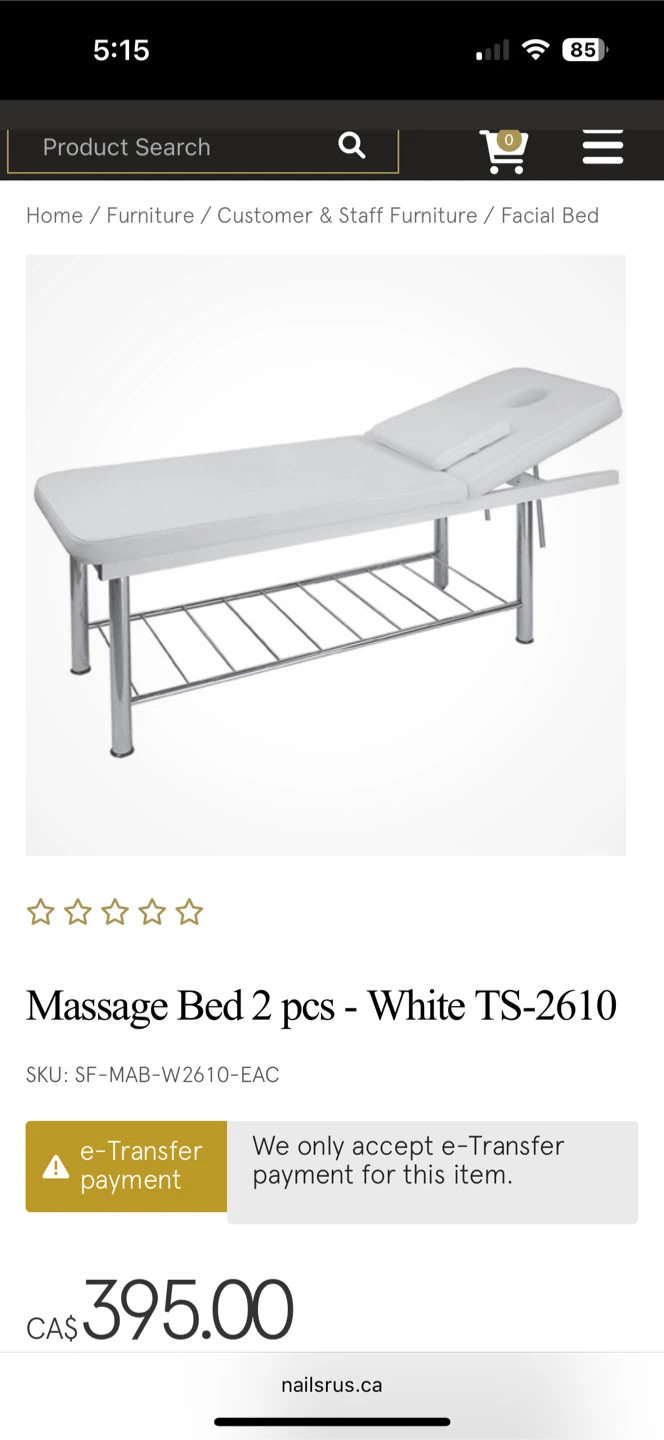 White Massage Facial Bed 2 pcs TS-2610