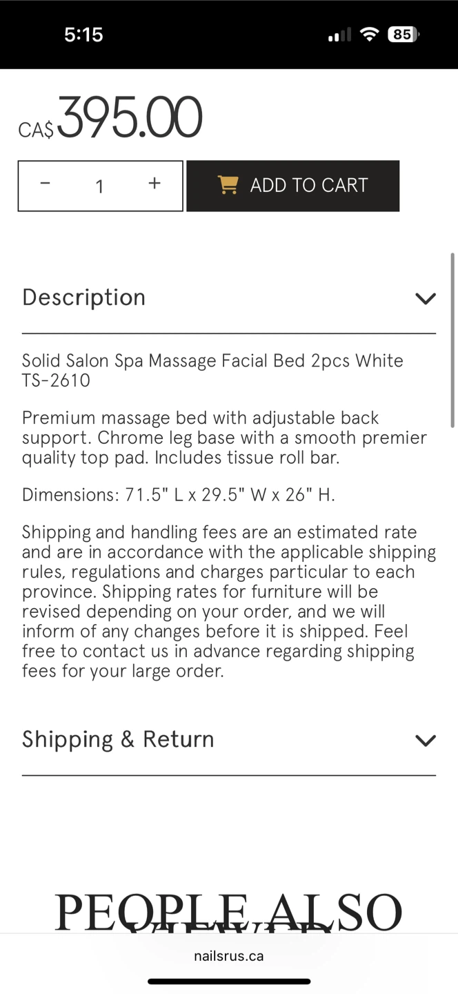 White Massage Facial Bed 2 pcs TS-2610 - photo 2