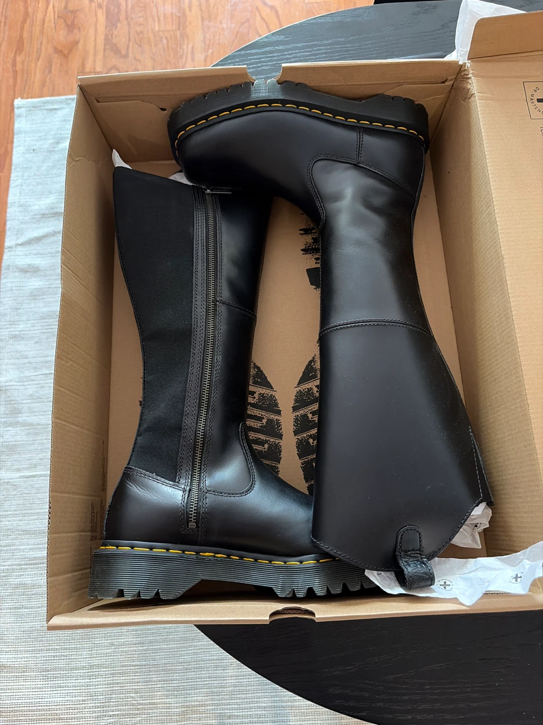 Dr. Martens Amaayah Hi Black Boots Size US 8